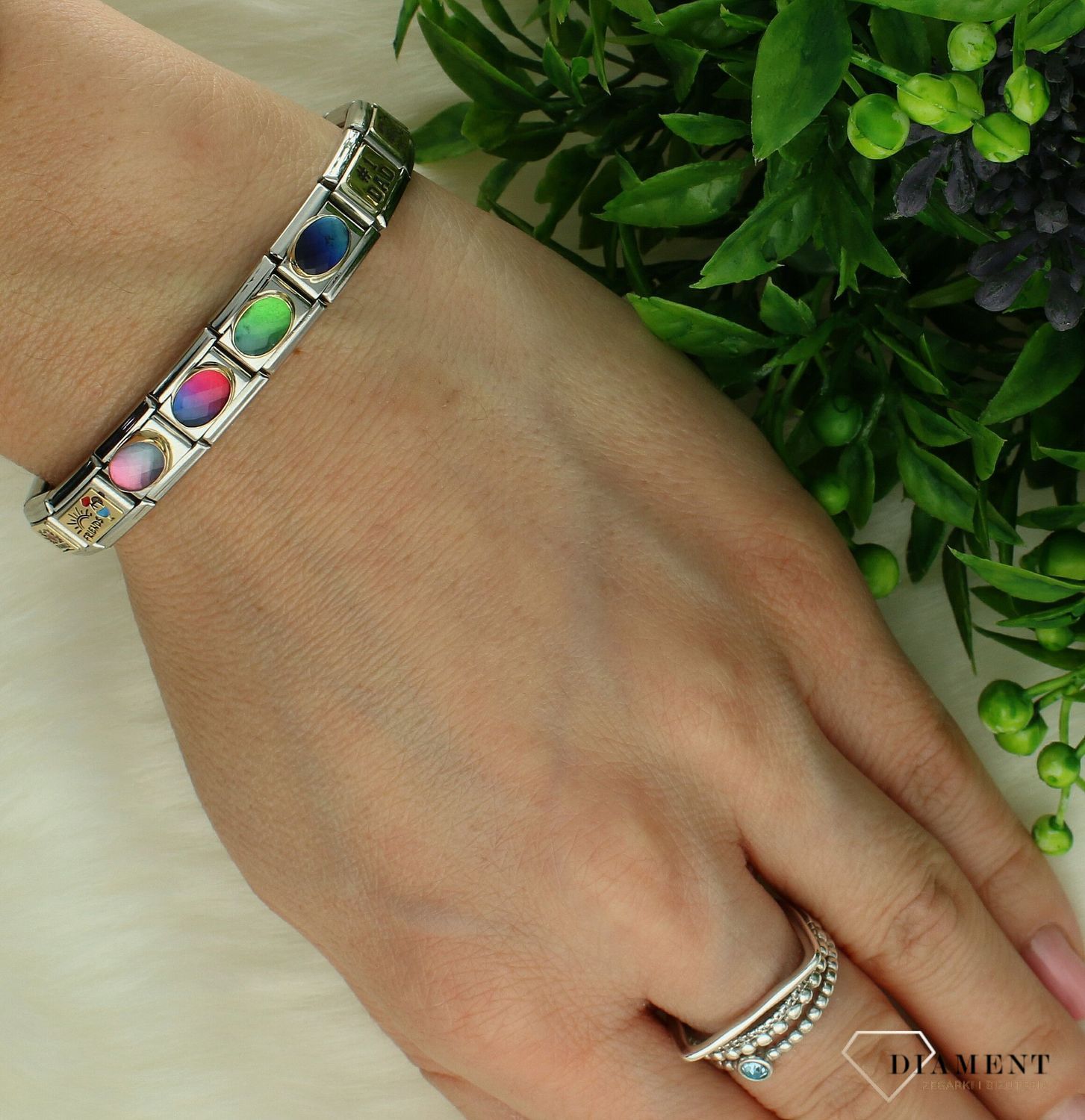 Nomination Link 18K zawieszka złoto Kamień z gradientem 030612 038.png